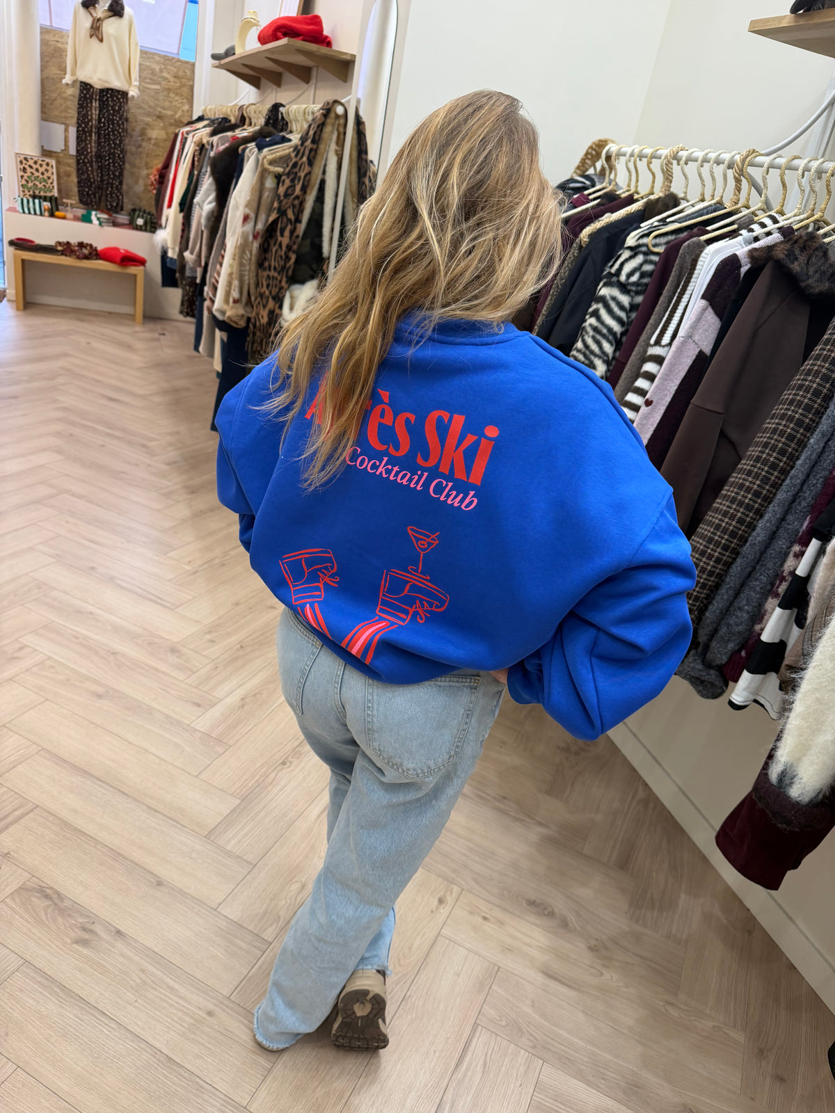 Sweat après ski bleu taille unique