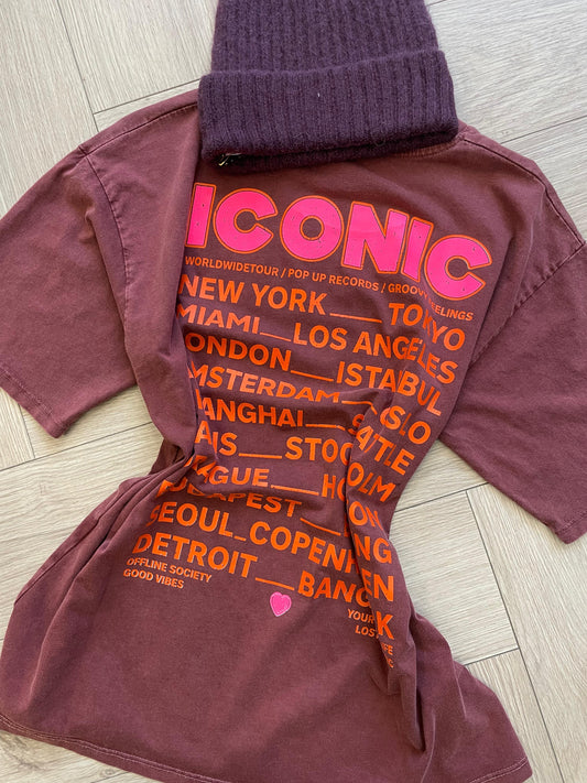 Iconic tee shirt cerise