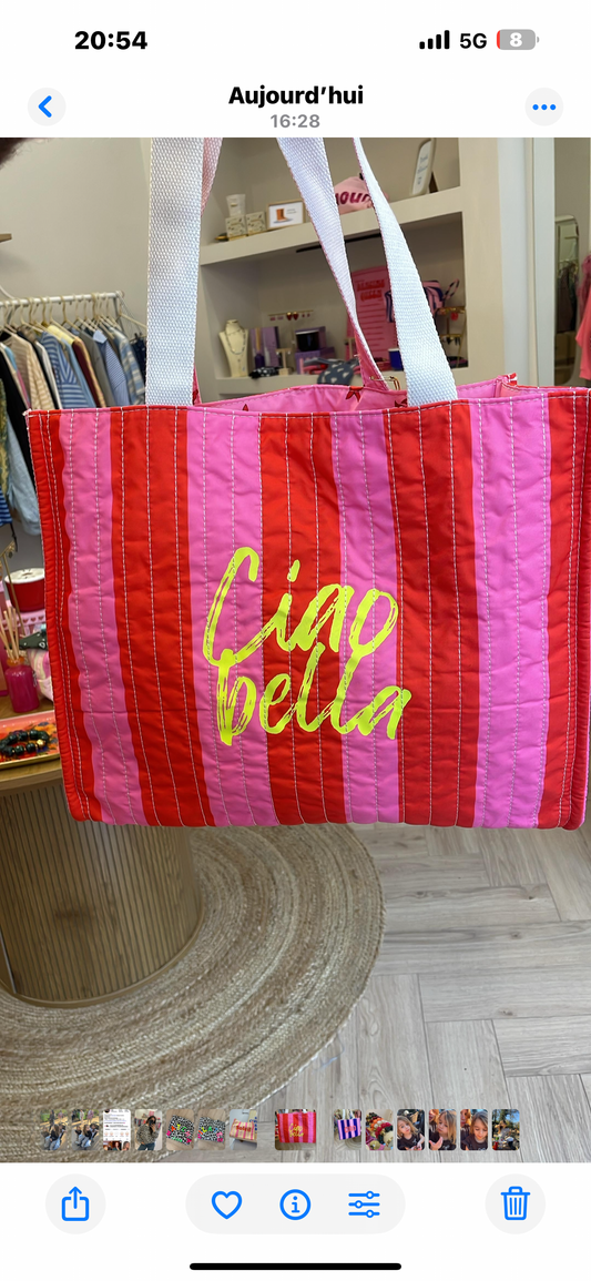 Gilet Louane + sac ciao + boucles Oriane