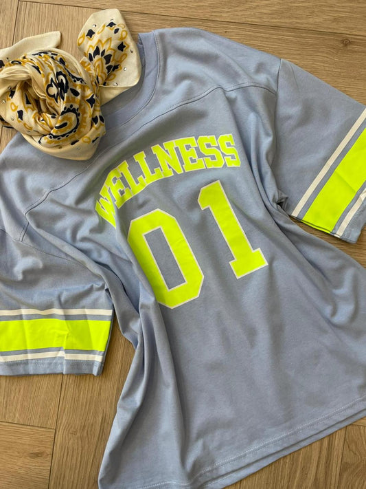 WELLNESS tee shirt gris