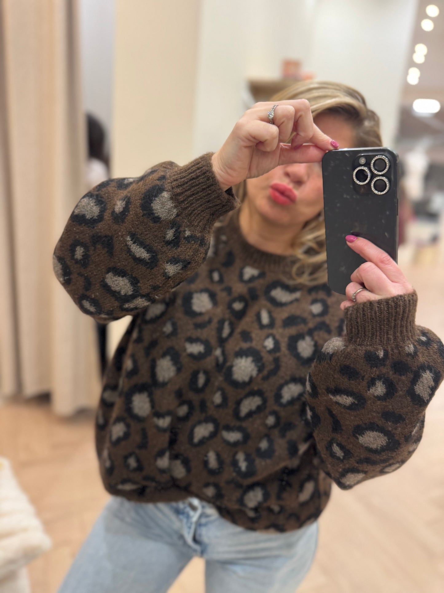 Christmas pull marron taille unique