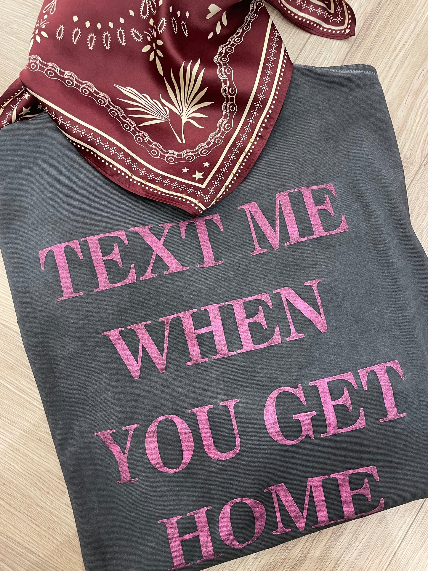 TEXT ME TEE SHIRT GRIS