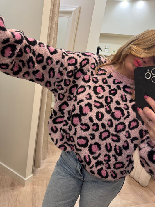 Christmas pull rose taille unique