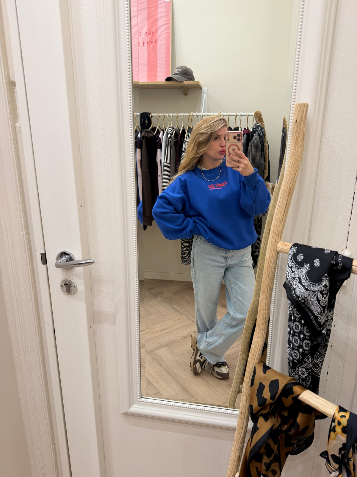 Sweat après ski bleu taille unique