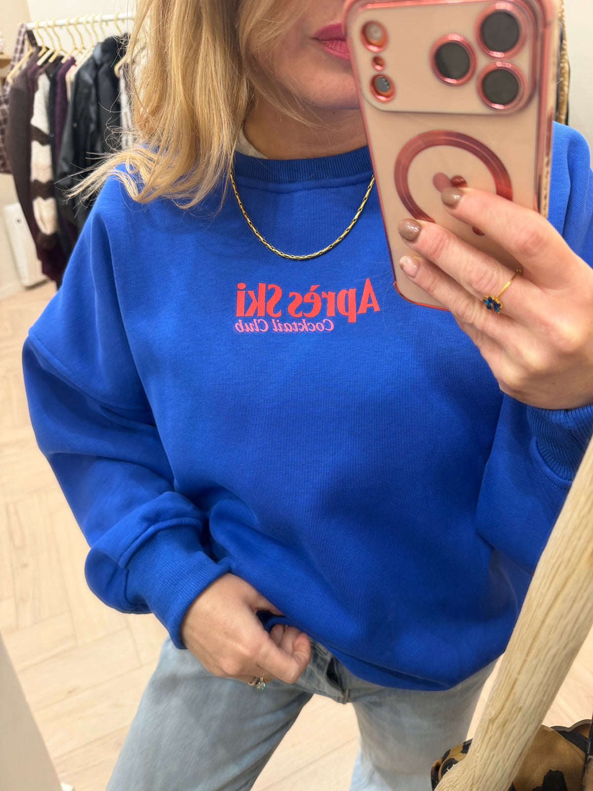 Sweat après ski bleu taille unique