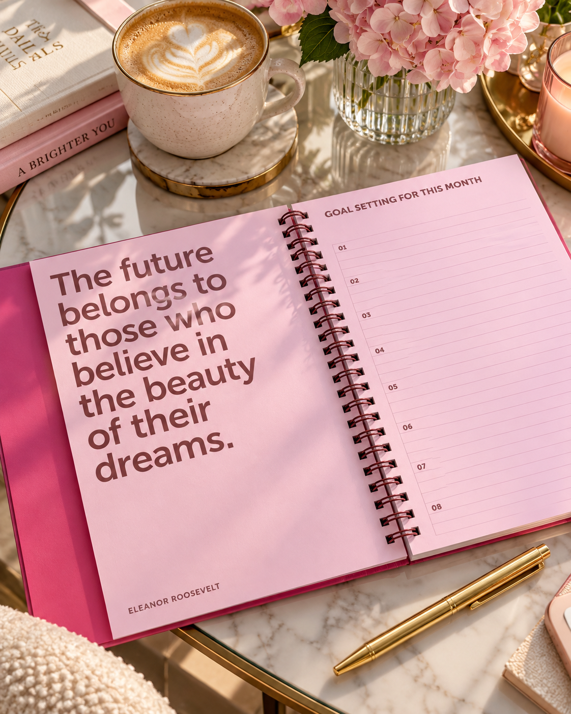 Organiser 2027 prune et rose