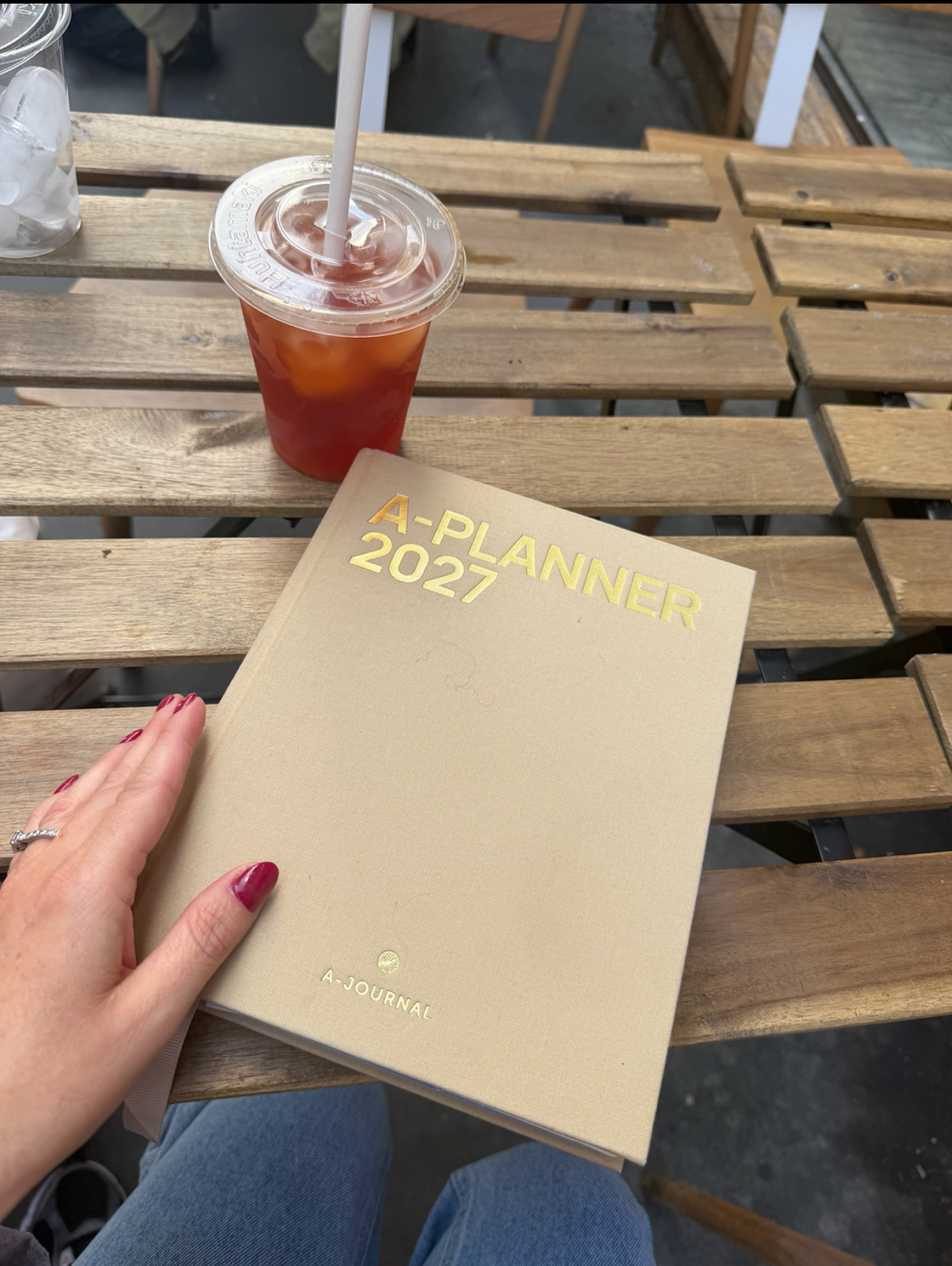 Planner 2027 agenda et notes beige et or