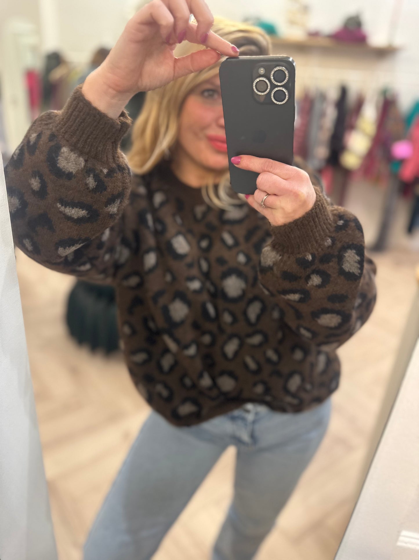 Christmas pull marron taille unique