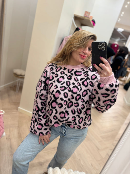 Christmas pull rose taille unique