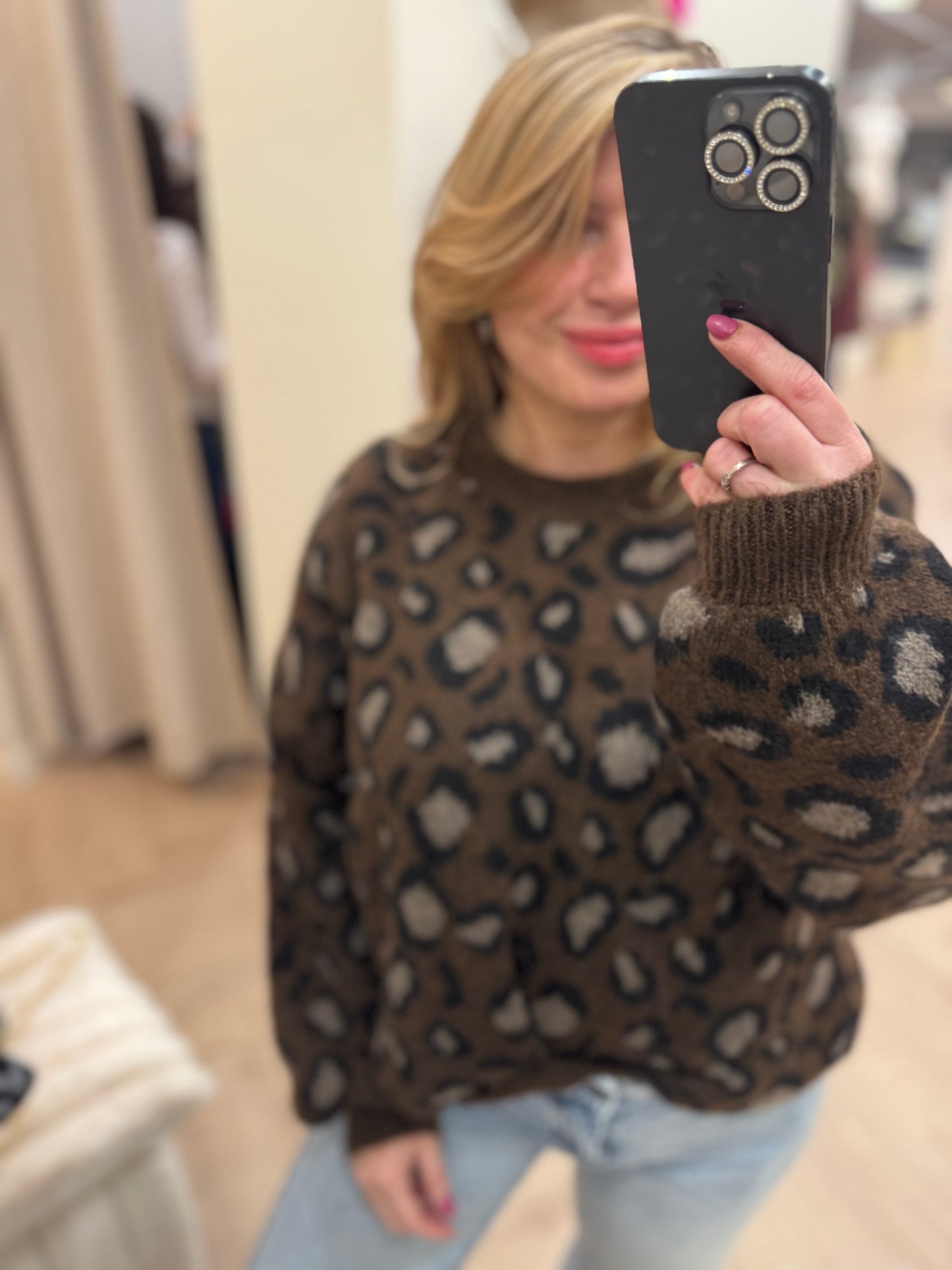 Christmas pull marron taille unique