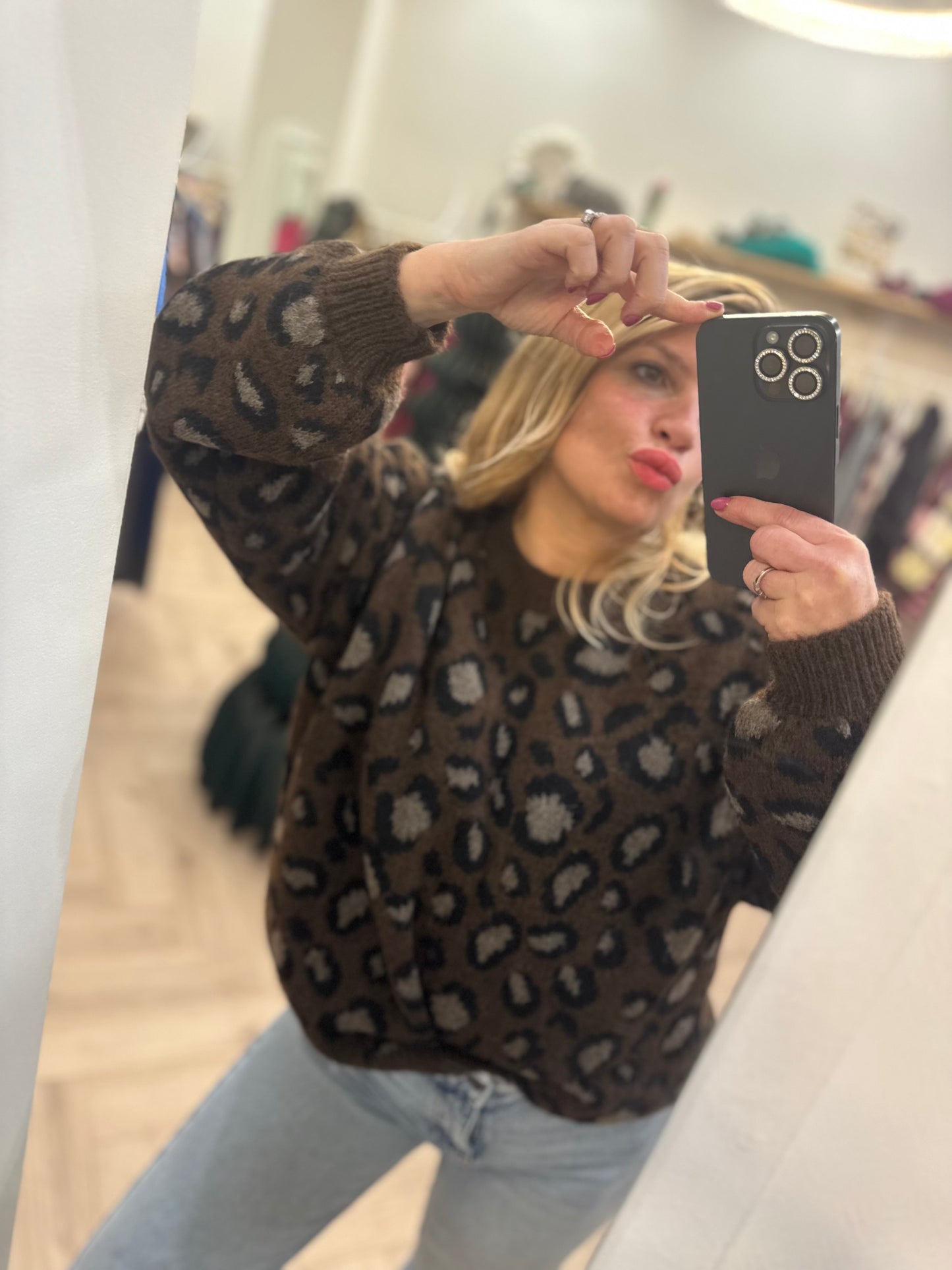 Christmas pull marron taille unique