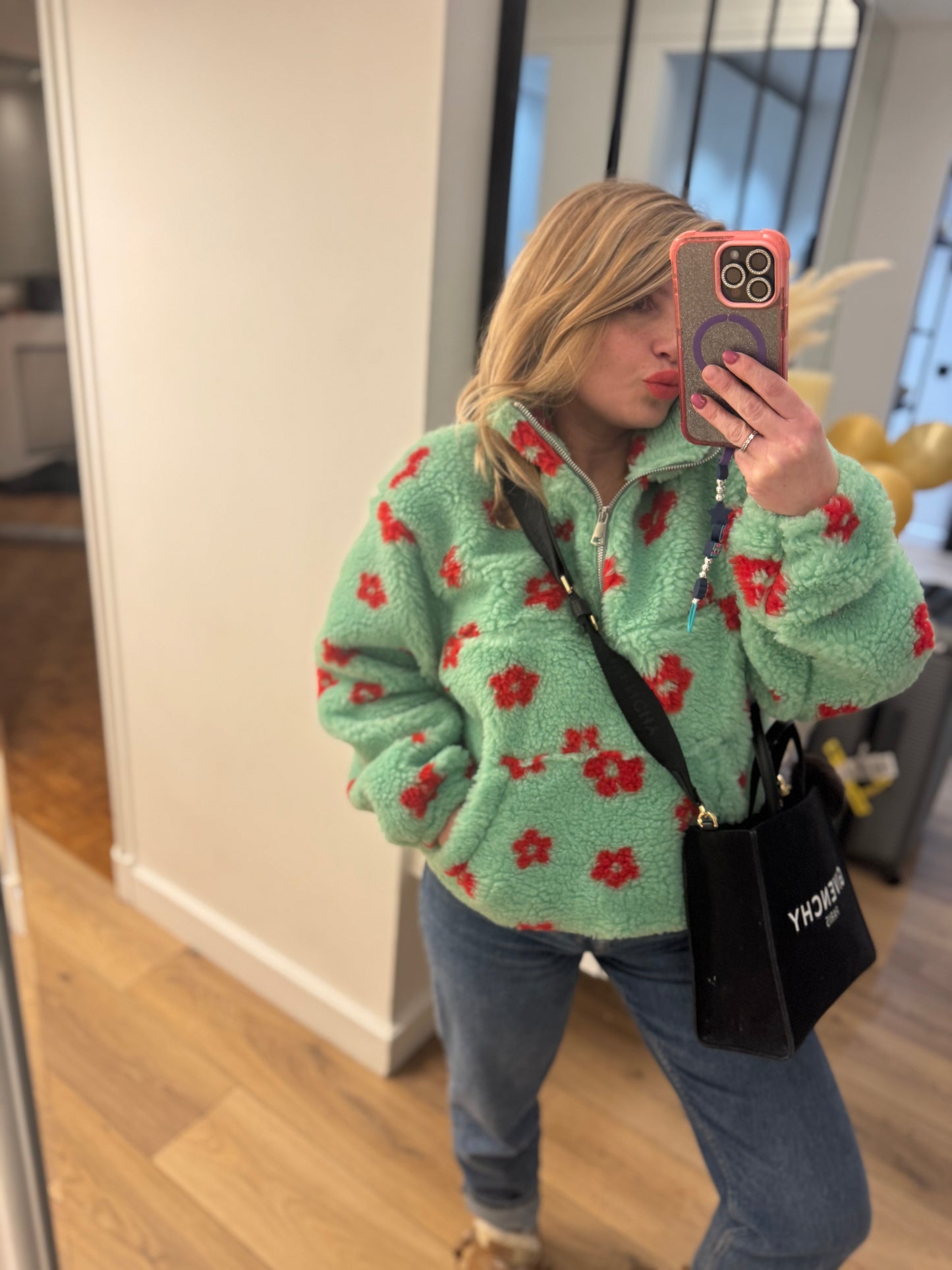 Snow pull polaire vert taille unique